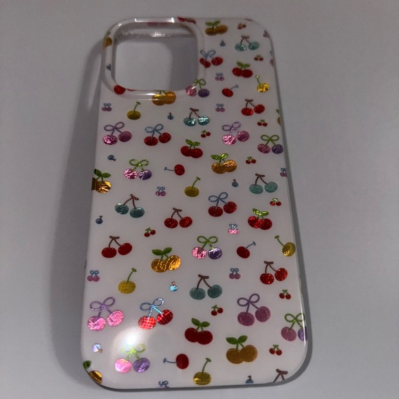 Colorful Cherry Pattern Phone Case - Picture 4 of 6